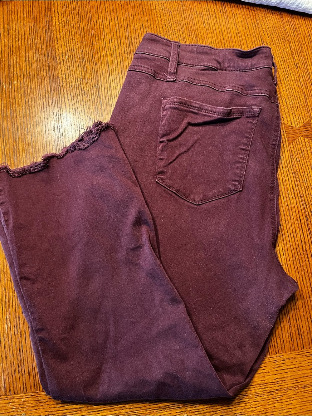 Women's Cropped Plus Stretch Slim Jeans in Wine